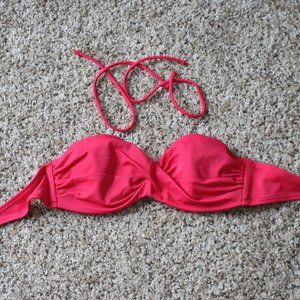 Pink Victoria's Secret Strapless Swim Top 34 C